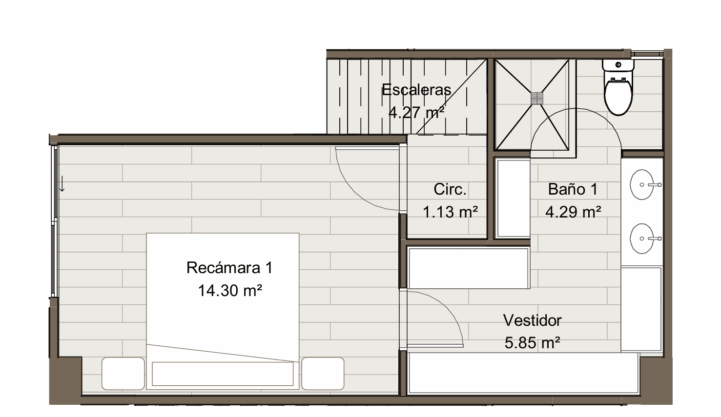 Plano planta alta - Casa G3
