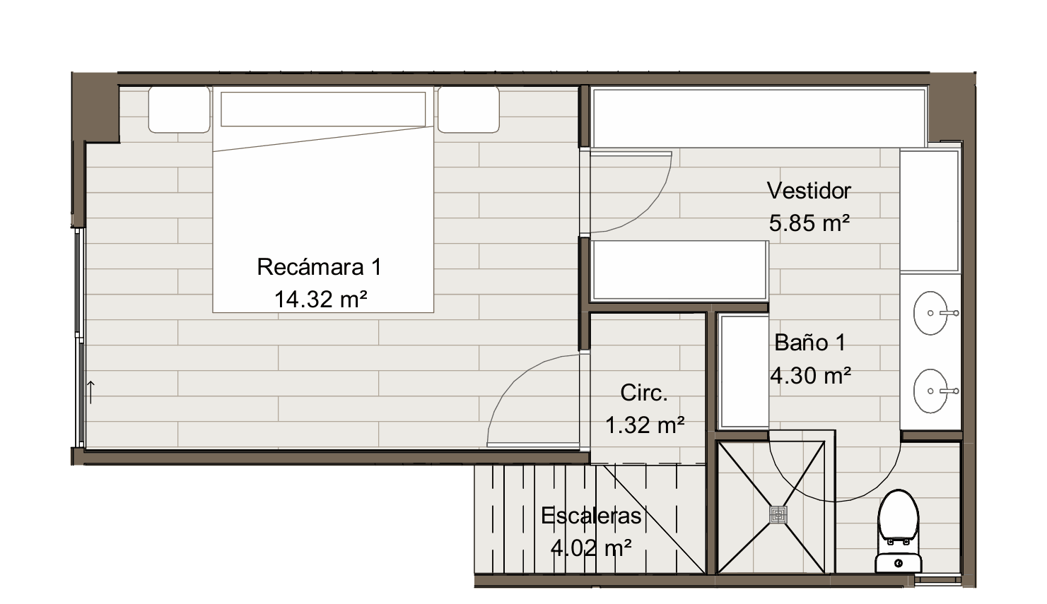 Plano planta alta - Casa G5