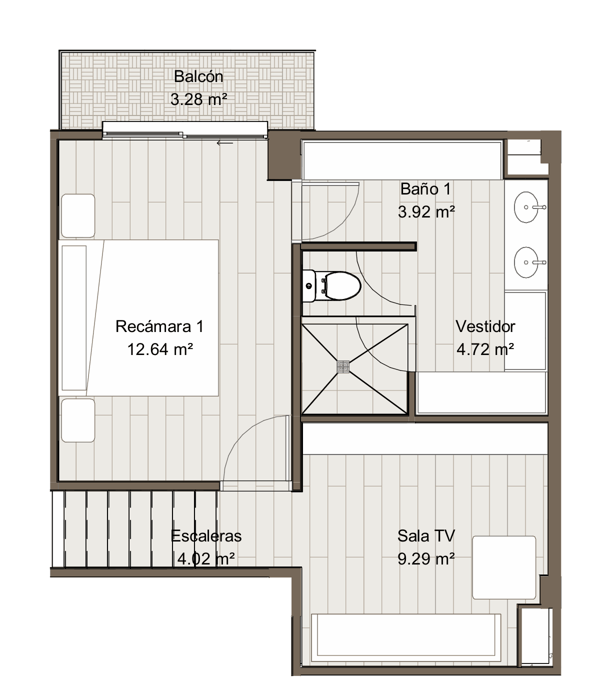 Plano planta alta - Casa G6