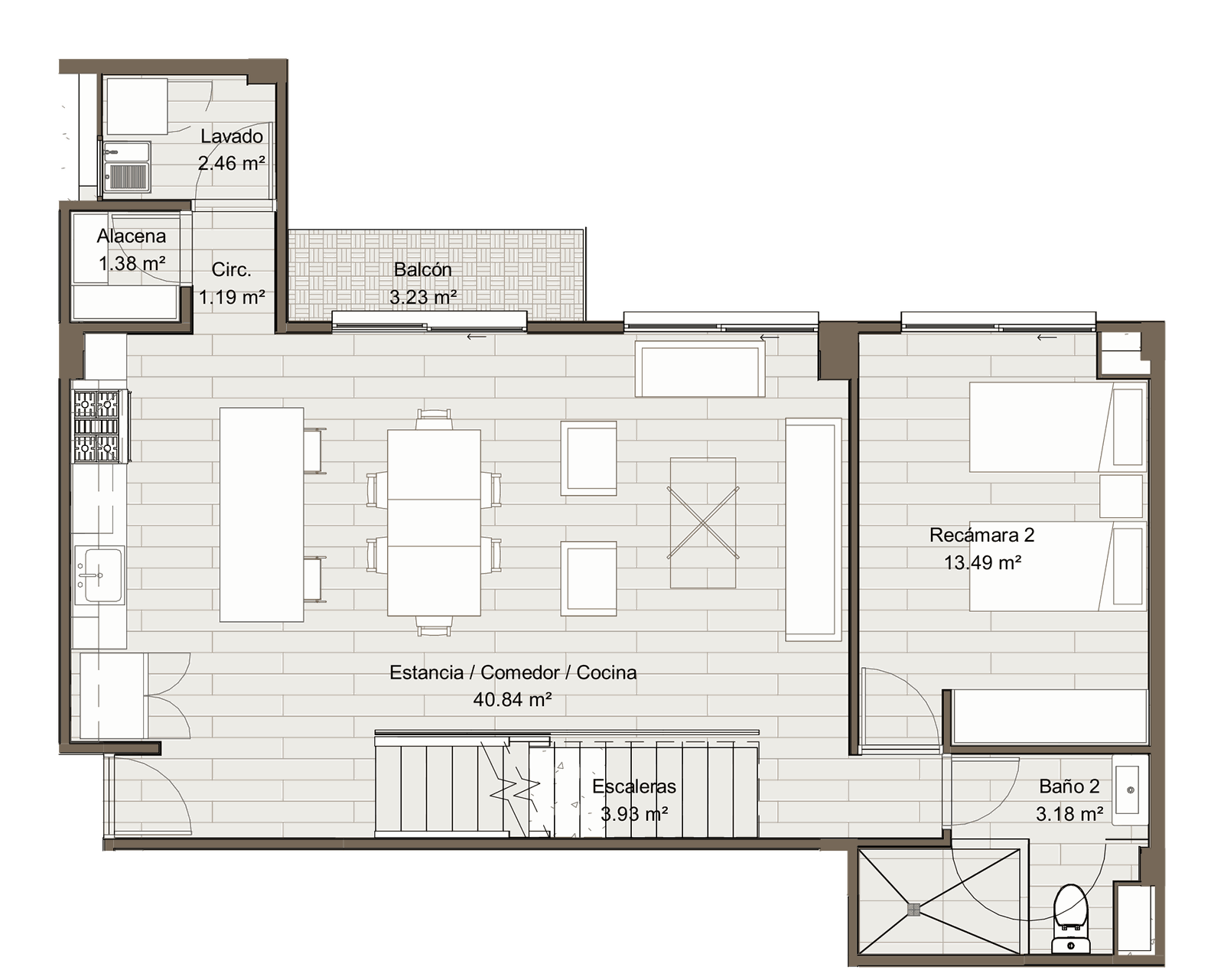 Plano planta alta - Casa R6